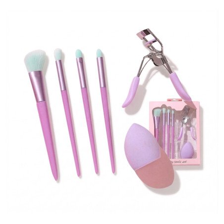 Set de 6 Brochas de Maquillaje con Beauty Blender