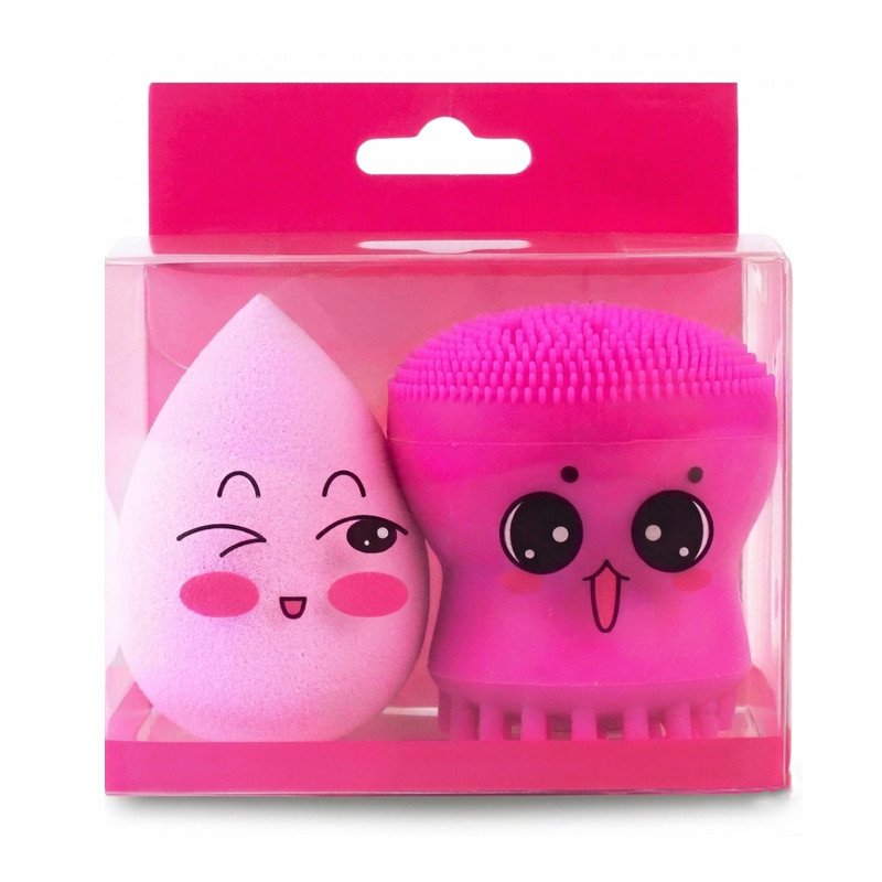 Kit Pulpo Facial de Silicona + Pomo Difuminador