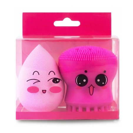 Kit Pulpo Facial de Silicona + Pomo Difuminador
